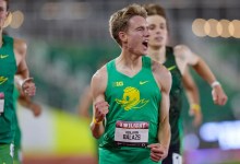 Benjamin Balazs wins again, Oregon men first in Big Ten track champs Benjamin Balazs wins again, Oregon men first in Big Ten track champs