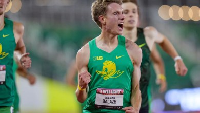 Benjamin Balazs wins again, Oregon men first in Big Ten track champs Benjamin Balazs wins again, Oregon men first in Big Ten track champs