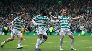 Hearts ache as Celtic clinch the Premiership title in chaos Hearts ache as Celtic clinch the Premiership title in chaos
