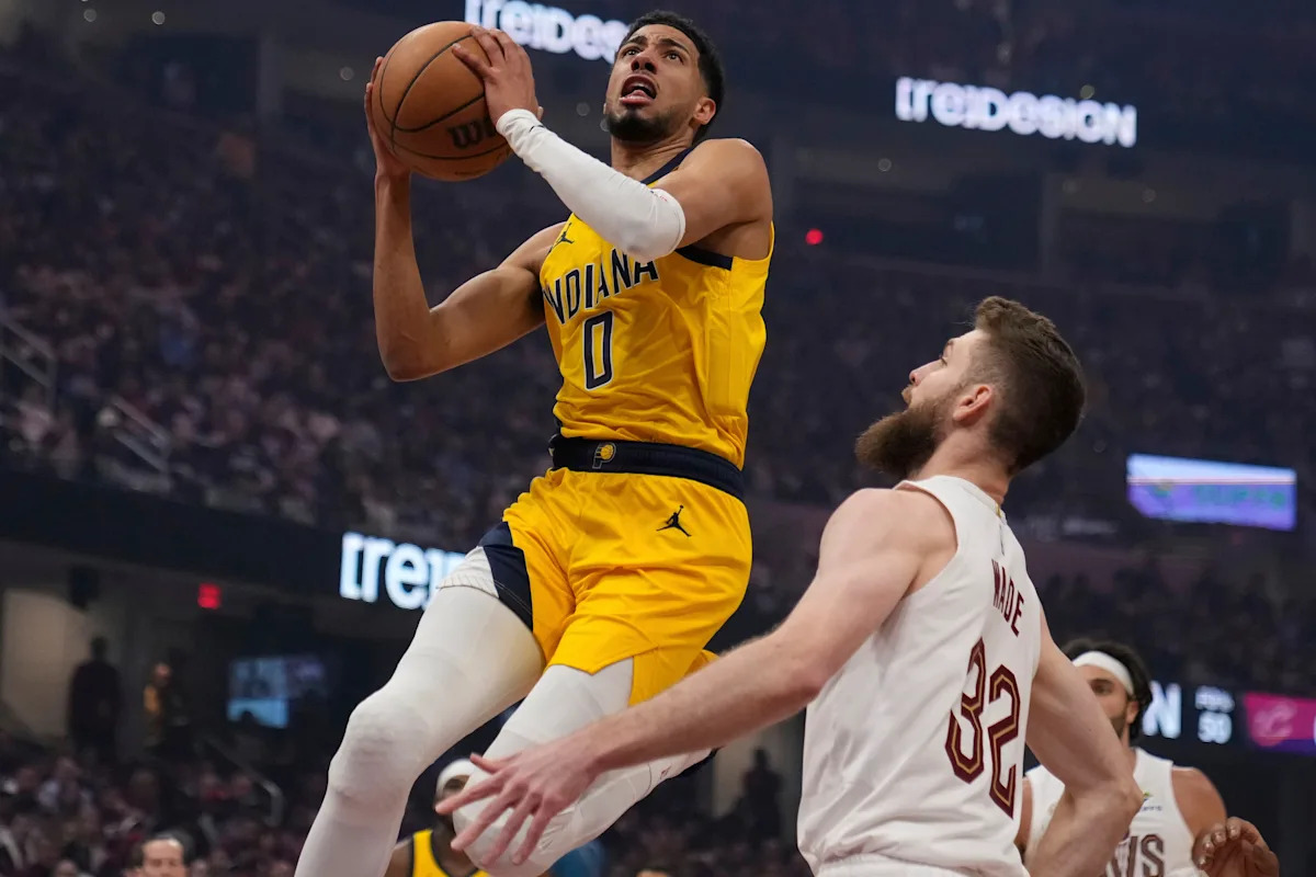NBA playoffs: Tyrese Haliburton, Pacers hang on late to knock off Cavaliers in Game 1 NBA playoffs: Tyrese Haliburton, Pacers hang on late to knock off Cavaliers in Game 1