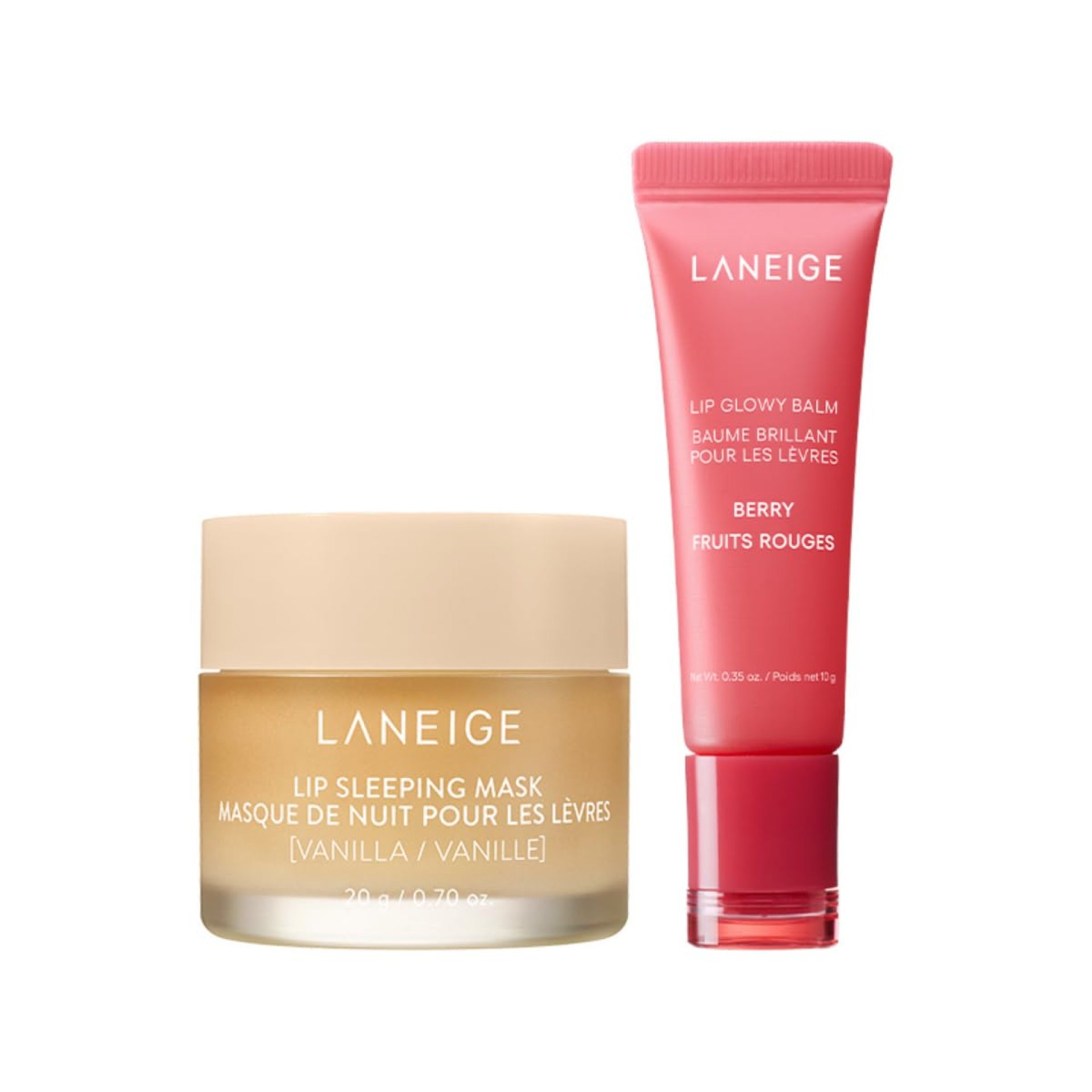 Laneige Combo of Lip Sleeping Mask Vanilla (20G) and Lip Glowy Balm Berry (10G)-Pack of 2 Laneige Combo of Lip Sleeping Mask Vanilla (20G) and Lip Glowy Balm Berry (10G)-Pack of 2