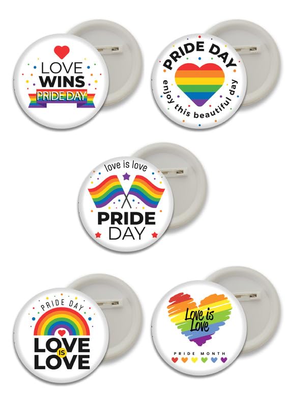 D2C LGBT+ Community Plastic Button Badges – 58MM Size, Multicolor Pack of 5 – Celebrate Diversity and Inclusivity with Stylish Pride Batches for Bags, Backpacks! D1 D2C LGBT+ Community Plastic Button Badges – 58MM Size, Multicolor Pack of 5 – Celebrate Diversity and Inclusivity with Stylish Pride Batches for Bags, Backpacks! D1