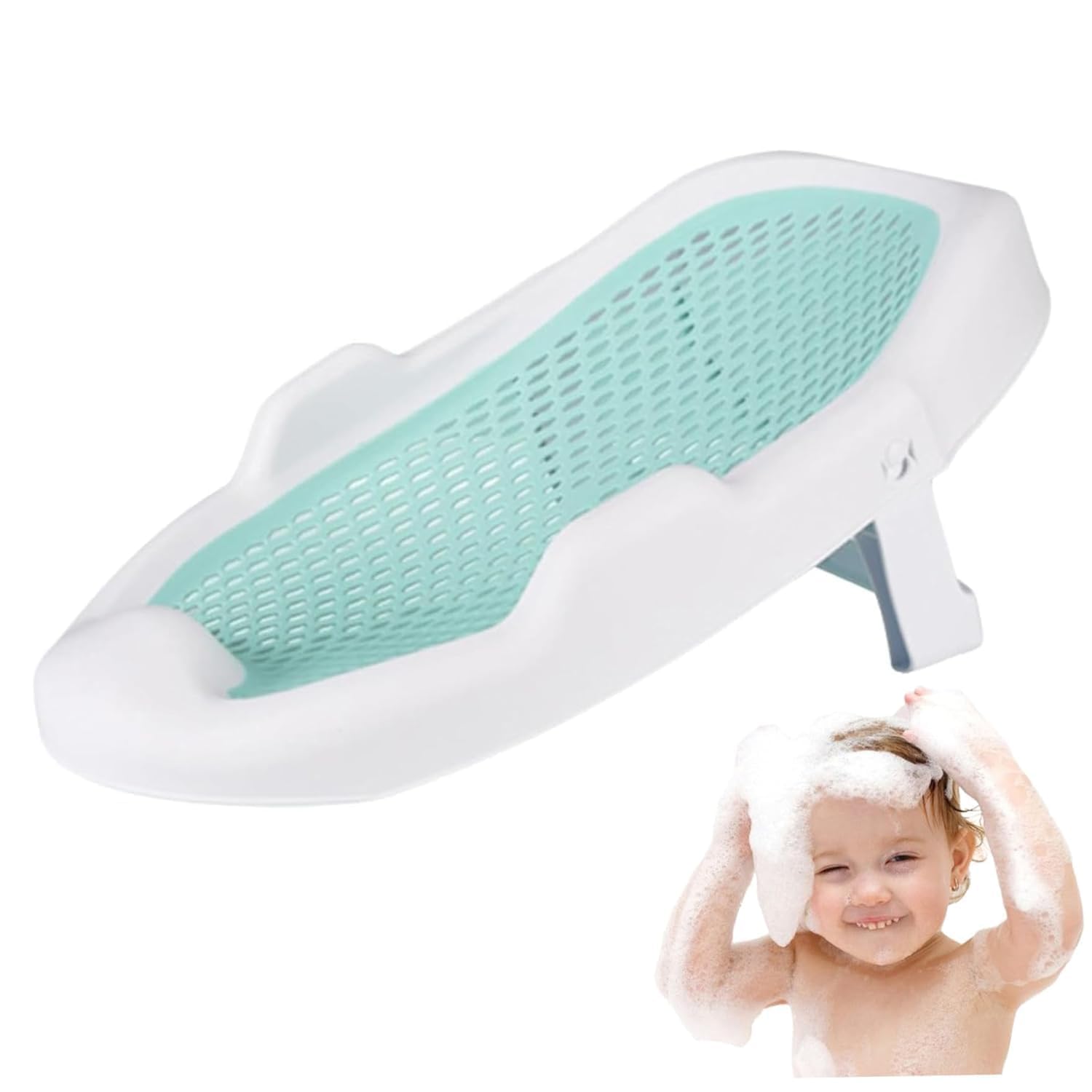 Istara Folding Baby Bath Tub/Sling Silicone New Born Bath Tub/Sling, Baby Bath Seat New Born Bath Tub/Sling Baby Bather Bath Support Anti-Slip Silicone Bathtub Seat for New Born to Infants (Sky Blue) Istara Folding Baby Bath Tub/Sling Silicone New Born Bath Tub/Sling, Baby Bath Seat New Born Bath Tub/Sling Baby Bather Bath Support Anti-Slip Silicone Bathtub Seat for New Born to Infants (Sky Blue)
