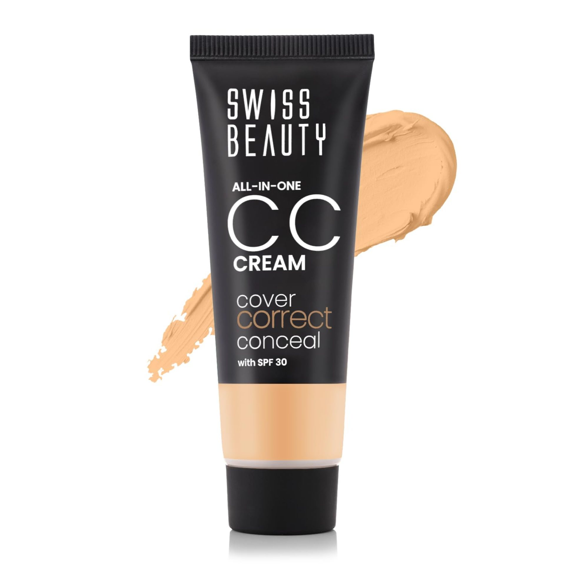 Swiss Beauty All-In-One Lightweight CC Cream with SPF 30 | Cover, Correct and Conceal | For Natural, Medium coverage | Shade- 04 Light Beige, 25g | Swiss Beauty All-In-One Lightweight CC Cream with SPF 30 | Cover, Correct and Conceal | For Natural, Medium coverage | Shade- 04 Light Beige, 25g |