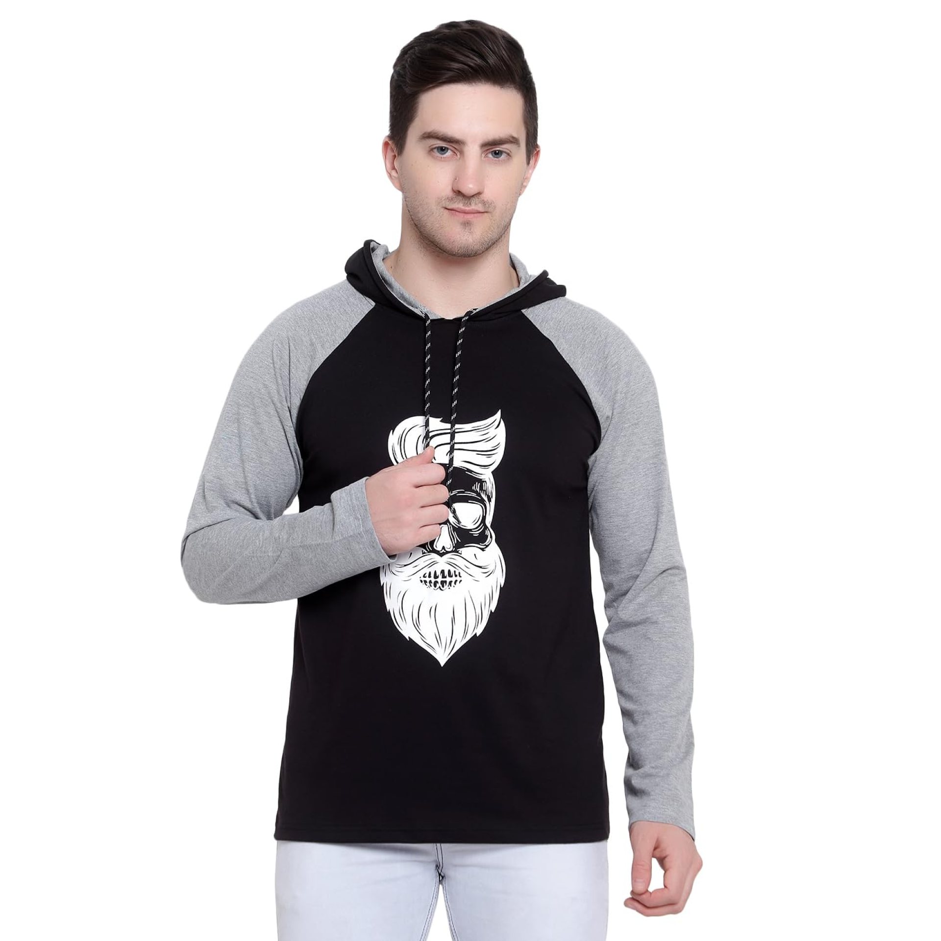 Men’s Causal Sweatshirts Hoodie Stylish Beard Hero Print Raglan Style New Trend Fashion Streetwear Hoodie (Black) Men’s Causal Sweatshirts Hoodie Stylish Beard Hero Print Raglan Style New Trend Fashion Streetwear Hoodie (Black)
