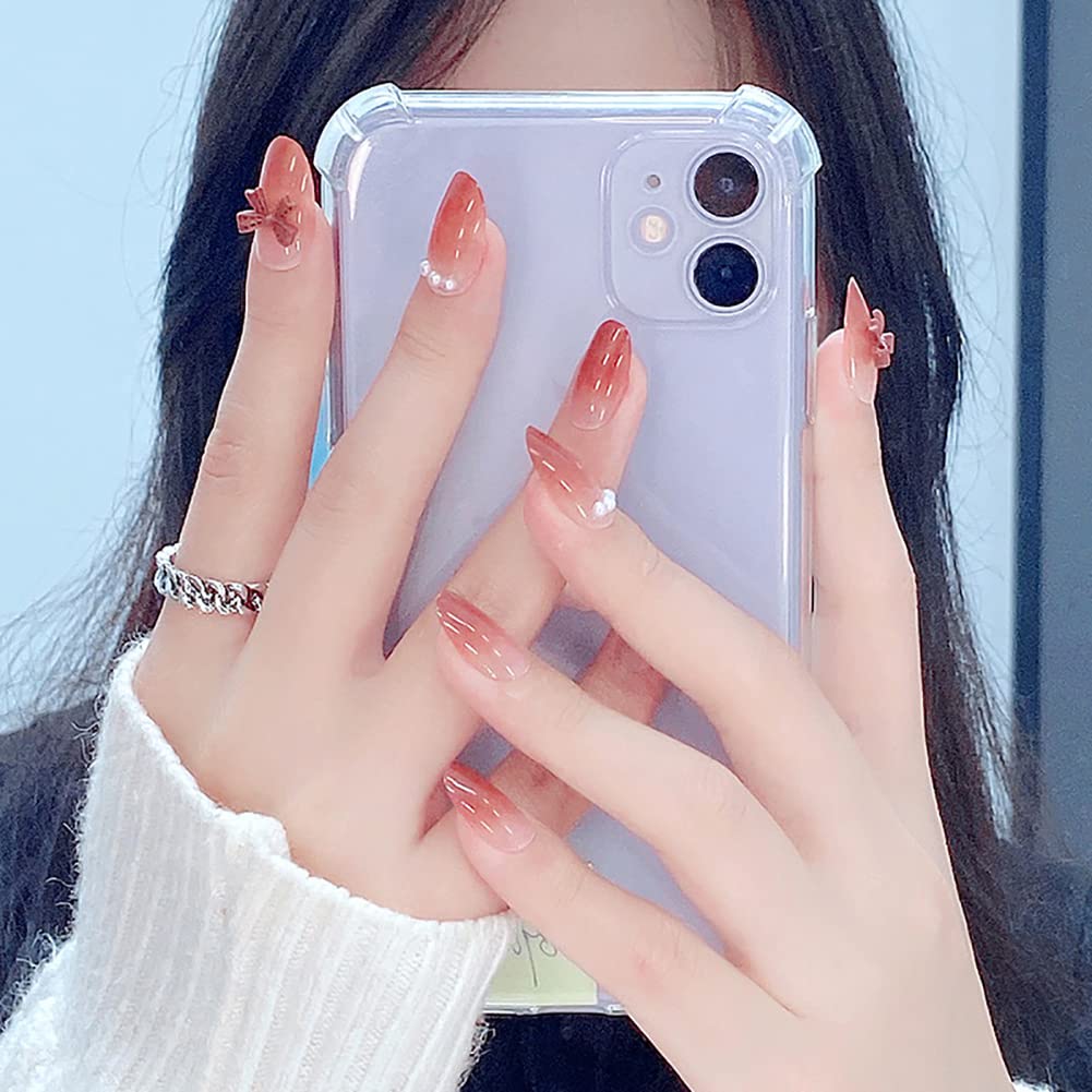 Anzailala Fake Nails 24 Pcs Press On Nails with Glue Sticker for Women Anzailala Fake Nails 24 Pcs Press On Nails with Glue Sticker for Women