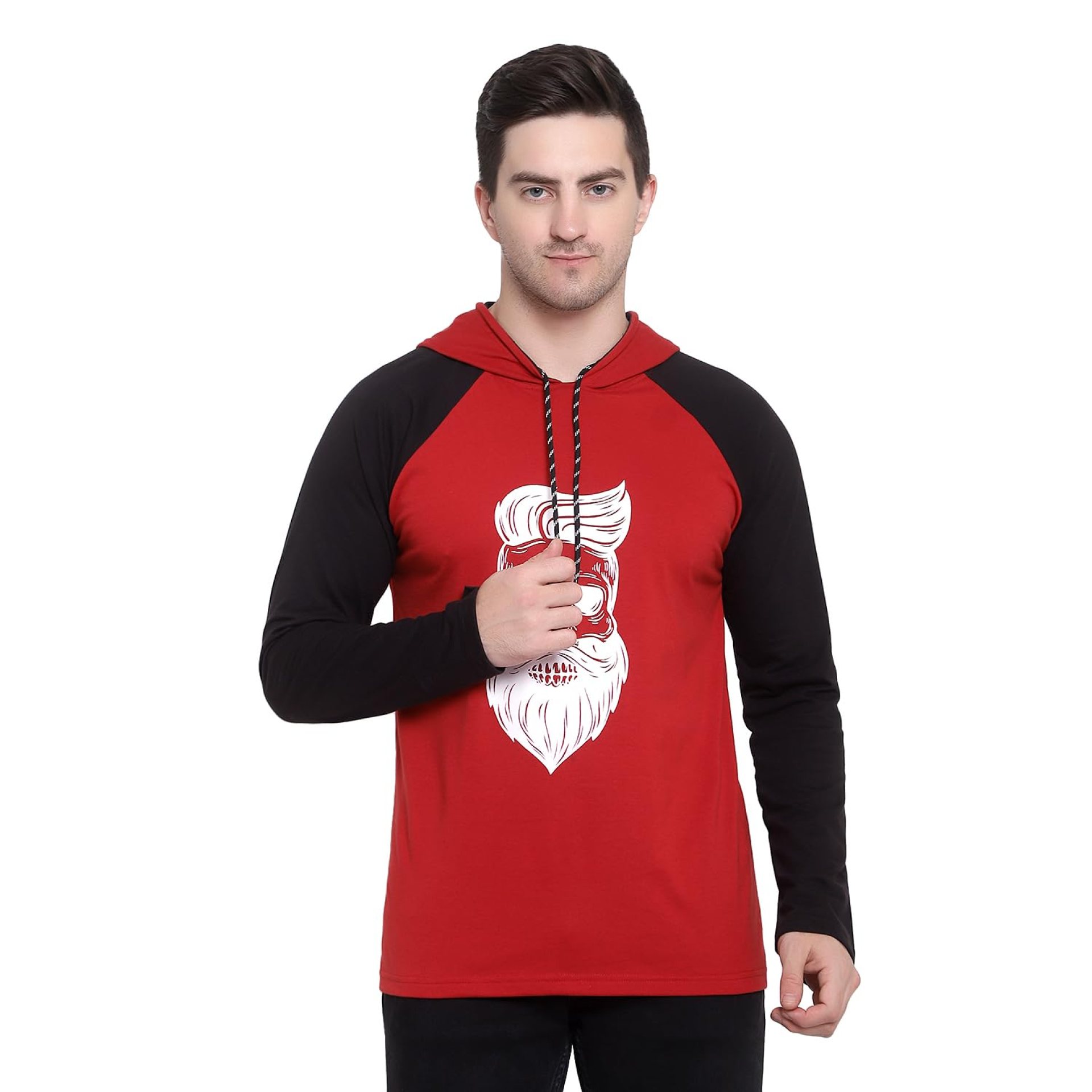 Men’s Causal Sweatshirts Hoodie Stylish Beard Hero Print Raglan Style New Trend Fashion Streetwear Hoodie (Maroon) Men’s Causal Sweatshirts Hoodie Stylish Beard Hero Print Raglan Style New Trend Fashion Streetwear Hoodie (Maroon)