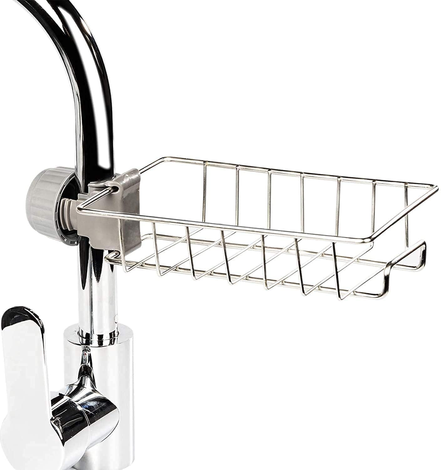 Sink Faucet Stand – Stainless Steel Sink Caddy Organizer – Adjustable Tap Stand with Drain Rack for Soap, Sponge, Dish & Kitchen Accessories – Sink Shelf, No Rust Sink Faucet Stand – Stainless Steel Sink Caddy Organizer – Adjustable Tap Stand with Drain Rack for Soap, Sponge, Dish & Kitchen Accessories – Sink Shelf, No Rust