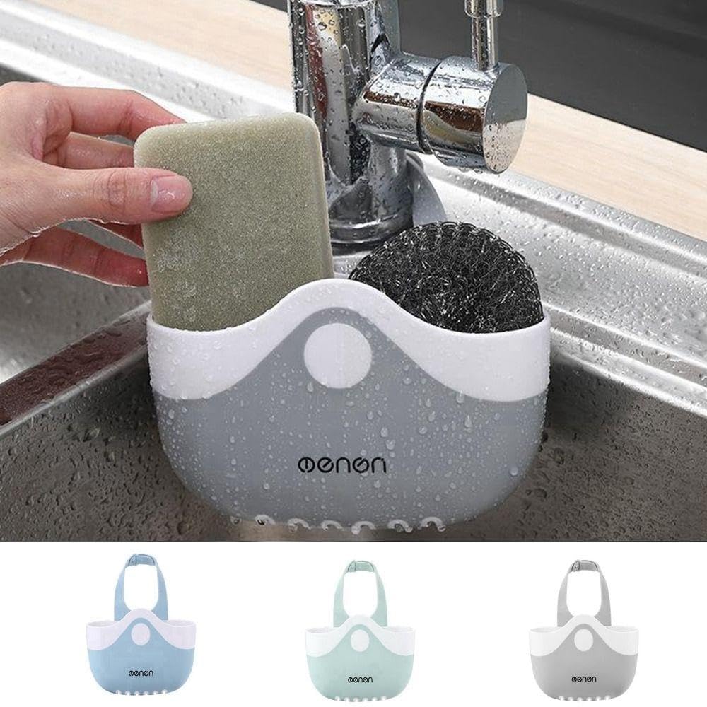 Onprix Kitchen Bathroom Sink Soap Hanging Holder Sponge Water Draining Hanging Plastic Holder Organizer for Faucet Sink Onprix Kitchen Bathroom Sink Soap Hanging Holder Sponge Water Draining Hanging Plastic Holder Organizer for Faucet Sink