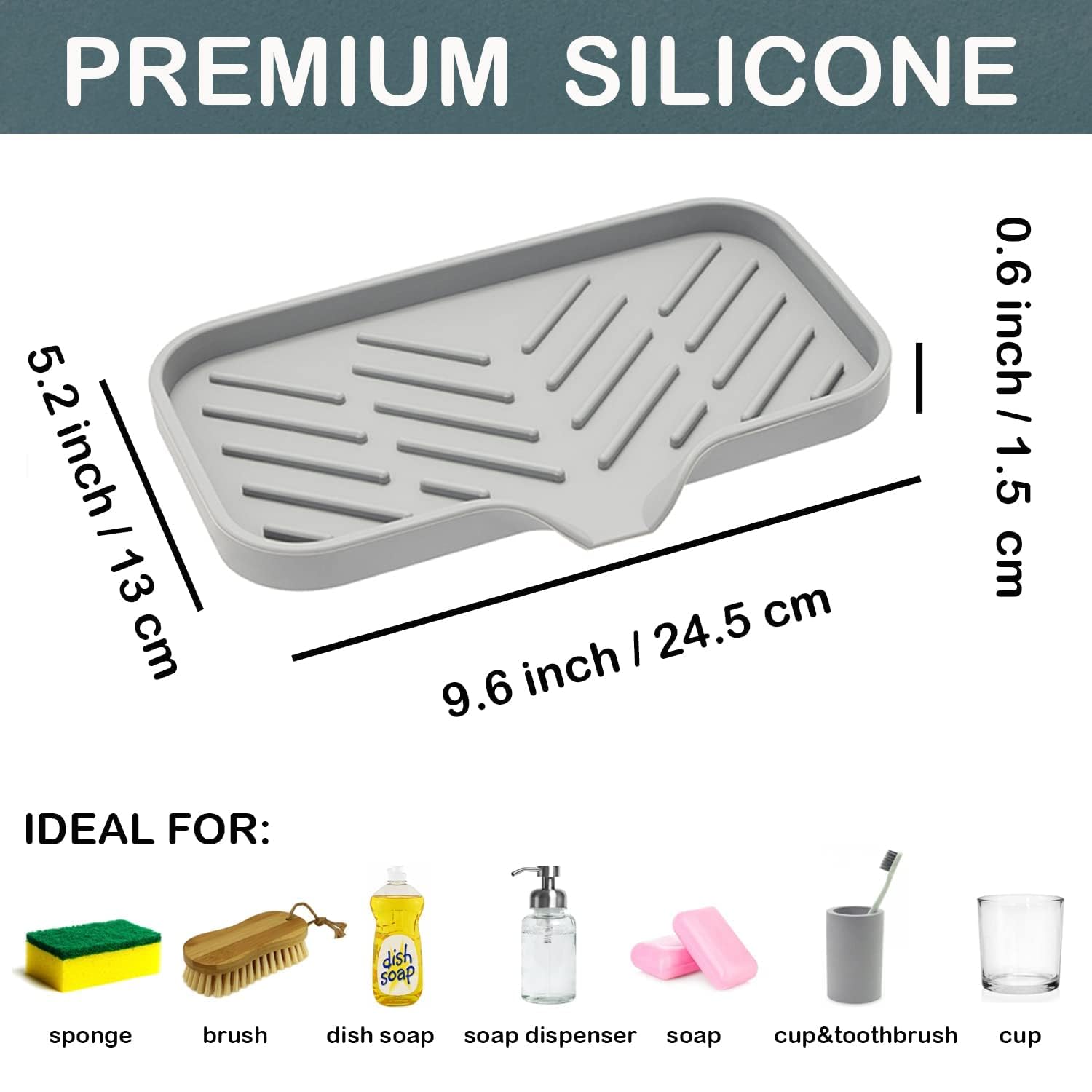 iDream Medium Multi-Purpose Silicone Sink Drainer Mat – Flexible Kitchen Sink Organizer Tray for Soap, Dish Sponge, Tools Storage, and Drying, Non-Slip Silicone Holder for Countertops iDream Medium Multi-Purpose Silicone Sink Drainer Mat – Flexible Kitchen Sink Organizer Tray for Soap, Dish Sponge, Tools Storage, and Drying, Non-Slip Silicone Holder for Countertops