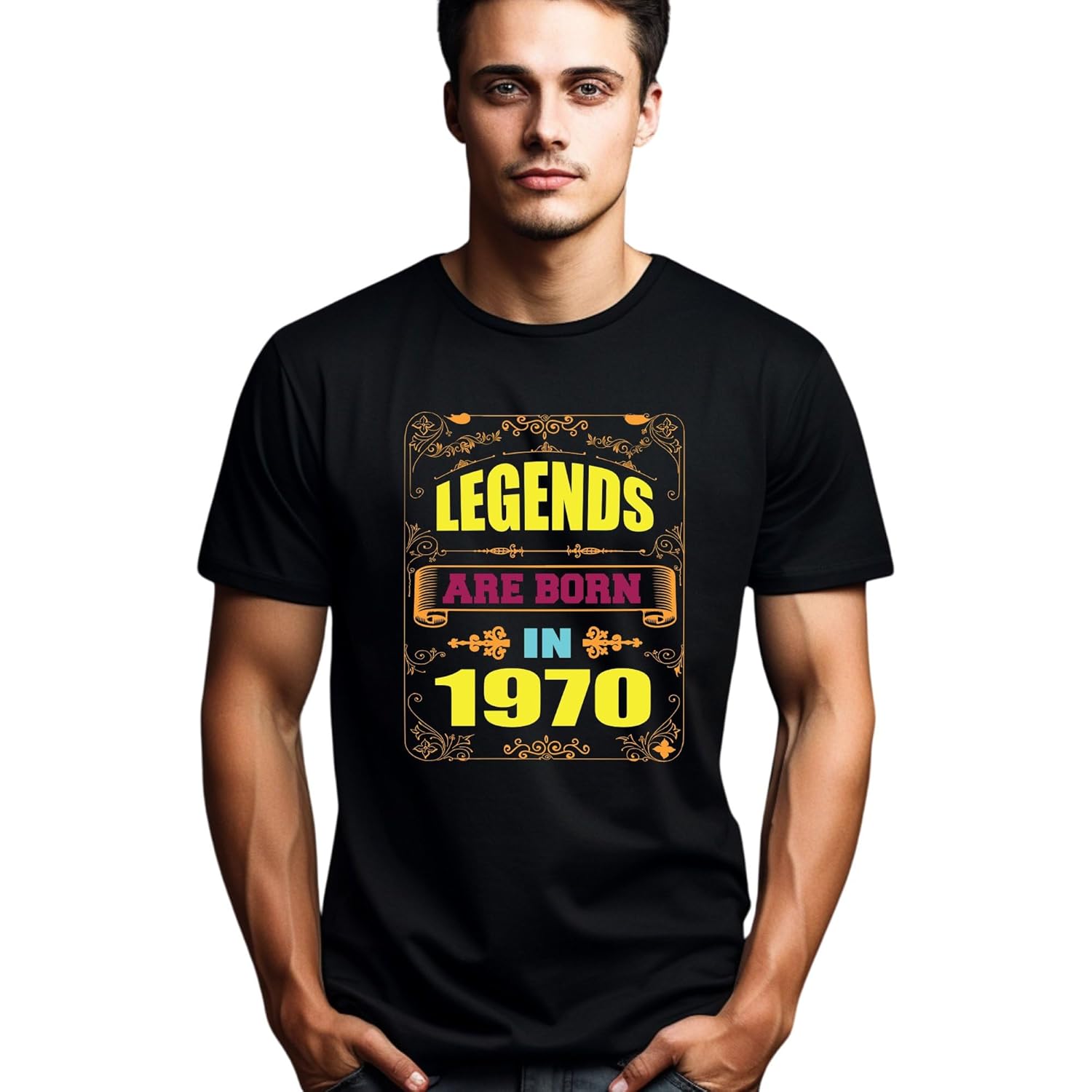 Vintage 1970 Birthday T-Shirt, Legends are Born in 1970 Retro Tee, Unisex Birthday Gift, Classic 70s Theme Party Fashion Top Vintage 1970 Birthday T-Shirt, Legends are Born in 1970 Retro Tee, Unisex Birthday Gift, Classic 70s Theme Party Fashion Top