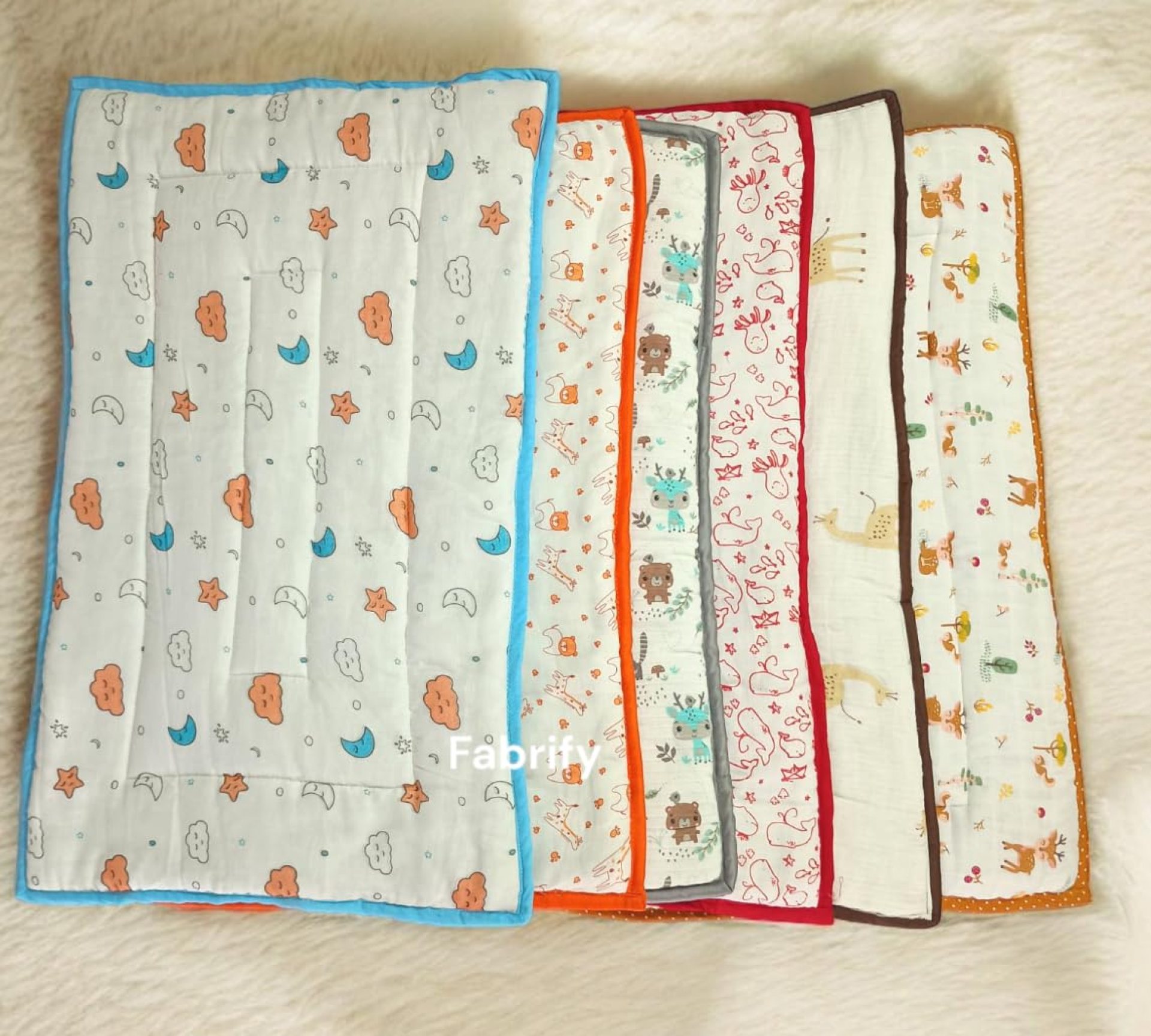 Fabrify Baby Muslin Cotton Super Soft Mattress Spread,Godadi, Quilt (Pack of 2) (Multi- Random Design)(0-6 Month) Fabrify Baby Muslin Cotton Super Soft Mattress Spread,Godadi, Quilt (Pack of 2) (Multi- Random Design)(0-6 Month)