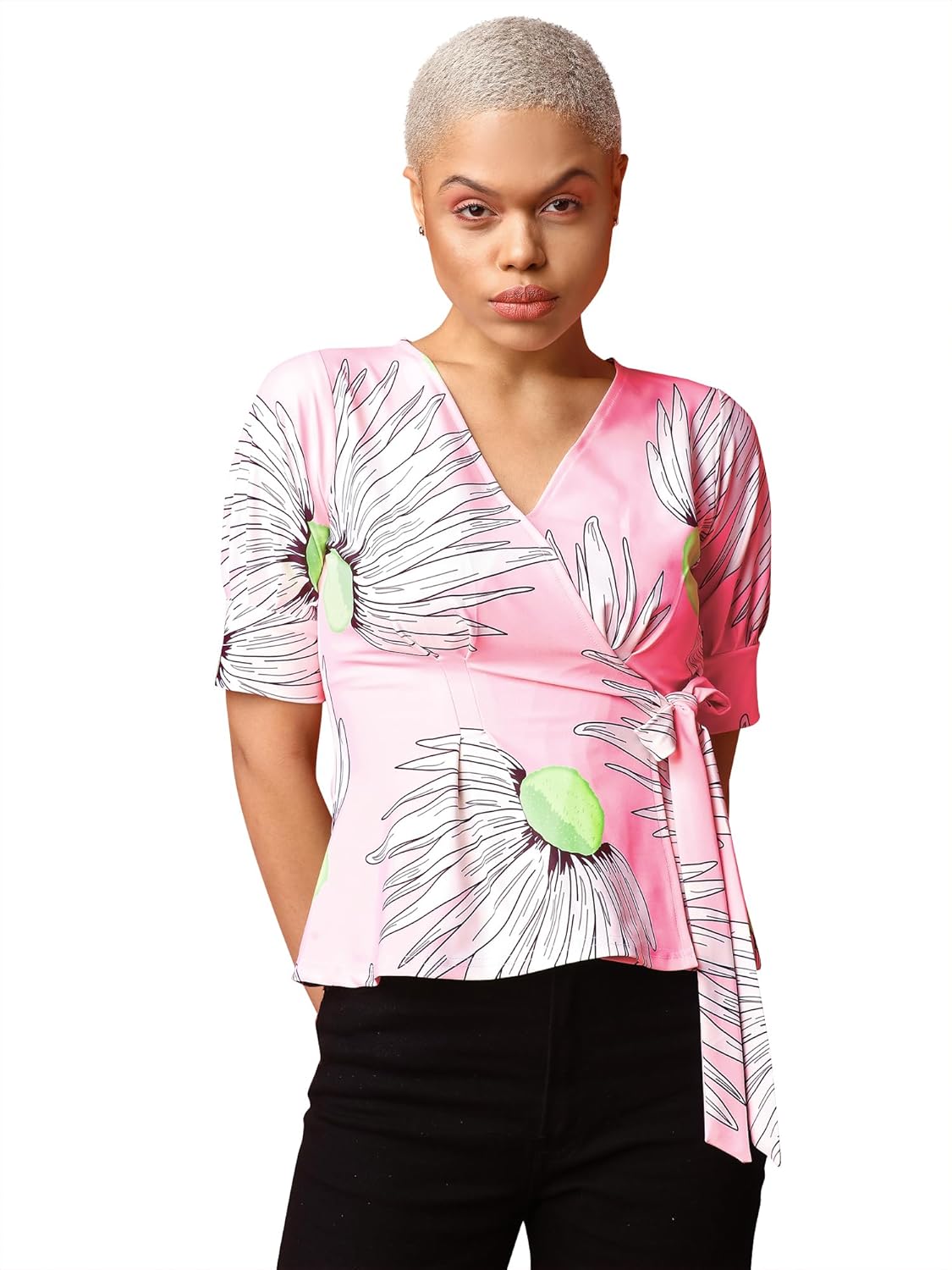 PURVAJA Women’s Floral Relaxed Fit Shirt PURVAJA Women’s Floral Relaxed Fit Shirt