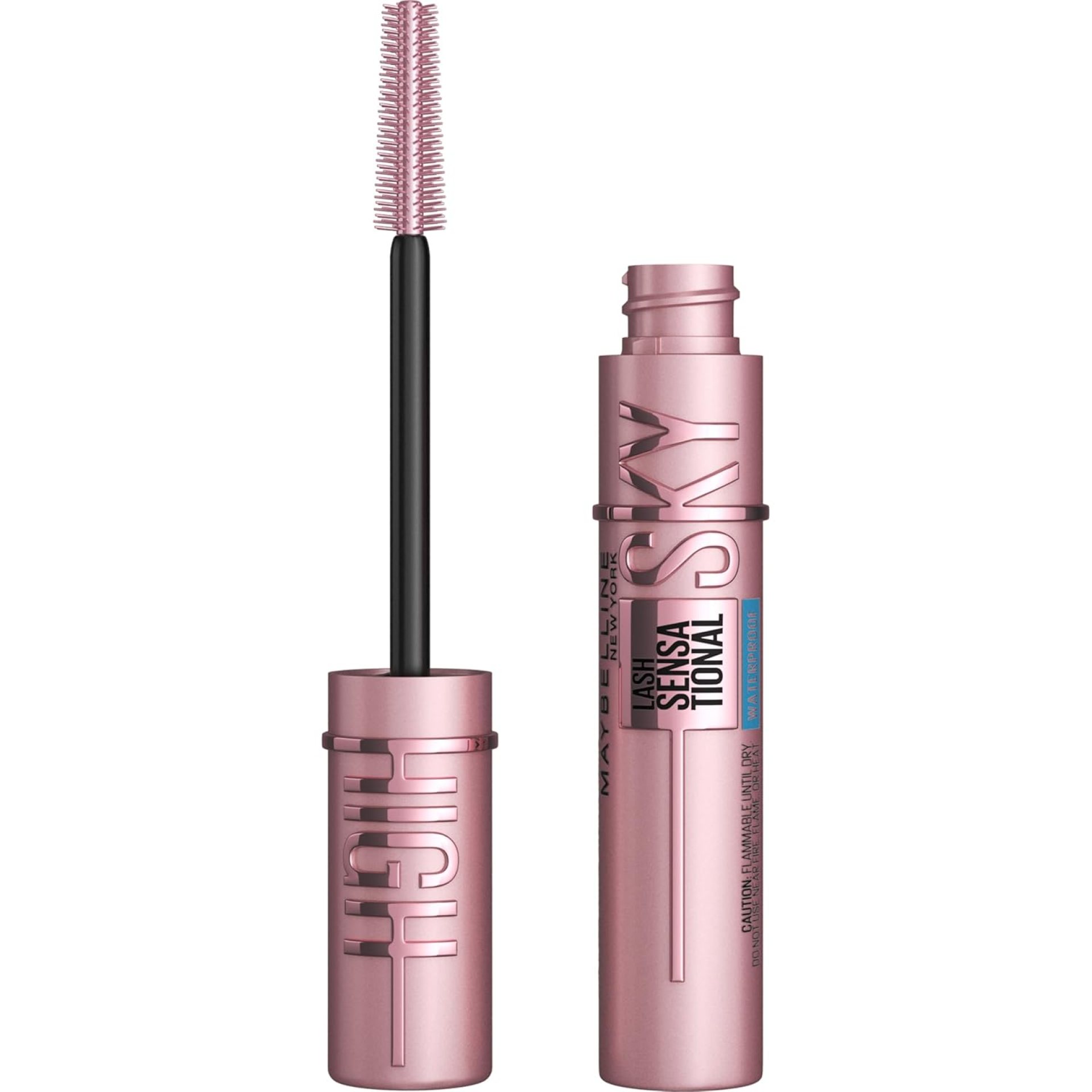 Maybelline Sky High Waterproof Mascara Makeup, Volumizing, Buildable, Lengthening, Defining, Curling, Multiplying, Brownish Black, 0.2 fl. oz. Maybelline Sky High Waterproof Mascara Makeup, Volumizing, Buildable, Lengthening, Defining, Curling, Multiplying, Brownish Black, 0.2 fl. oz.