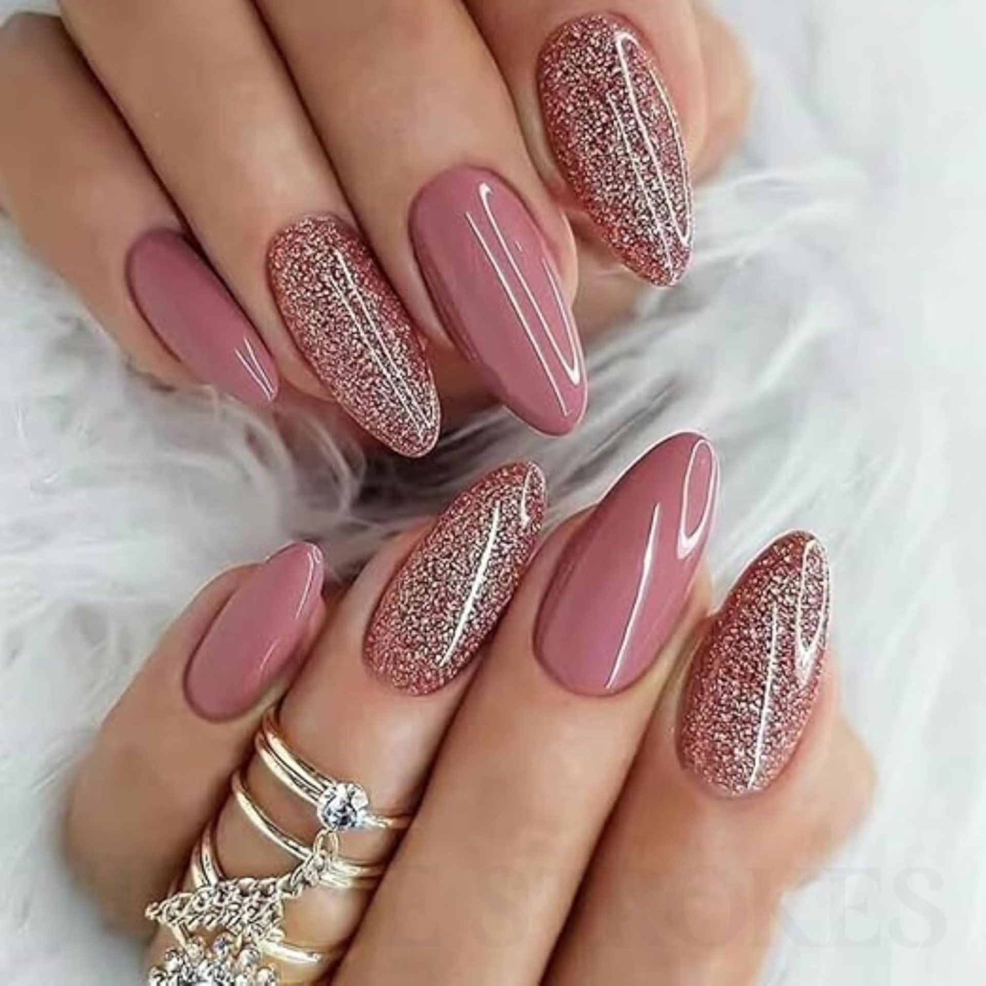 THR3E STROKES Press-On Nails,FakeNails Manicure set Salon look Nails Includes 24Nails, 1sheet gluetabs,1 Alcohol wipe,1 Manicure Stick, 1 Mini file. PN-37 THR3E STROKES Press-On Nails,FakeNails Manicure set Salon look Nails Includes 24Nails, 1sheet gluetabs,1 Alcohol wipe,1 Manicure Stick, 1 Mini file. PN-37