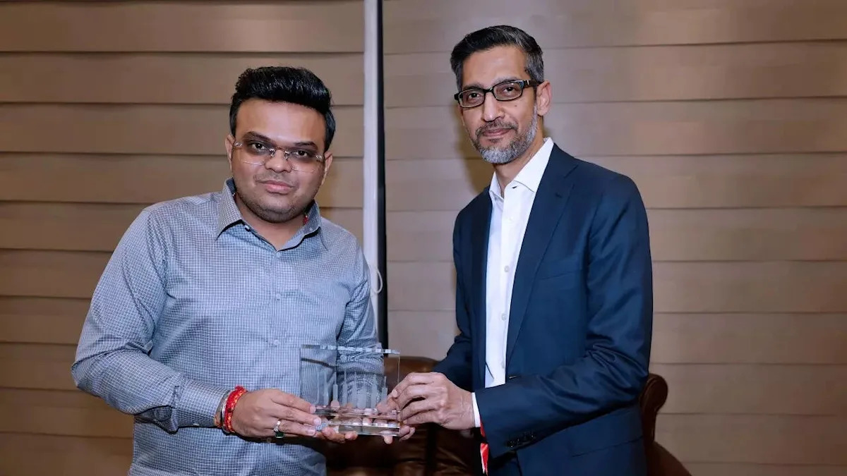 Jay Shah, Sundar Pichai attend India vs South Africa T20 World Cup Tremendous 8 conflict in Ahmedabad Jay Shah, Sundar Pichai attend India vs South Africa T20 World Cup Tremendous 8 conflict in Ahmedabad