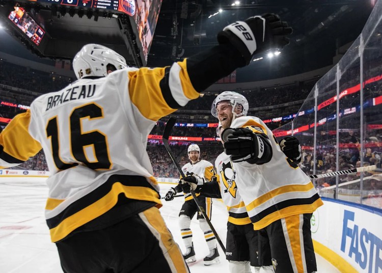 Penguins rating 3 objectives in early 37-second span in 6-2 victory over Oilers Penguins rating 3 objectives in early 37-second span in 6-2 victory over Oilers