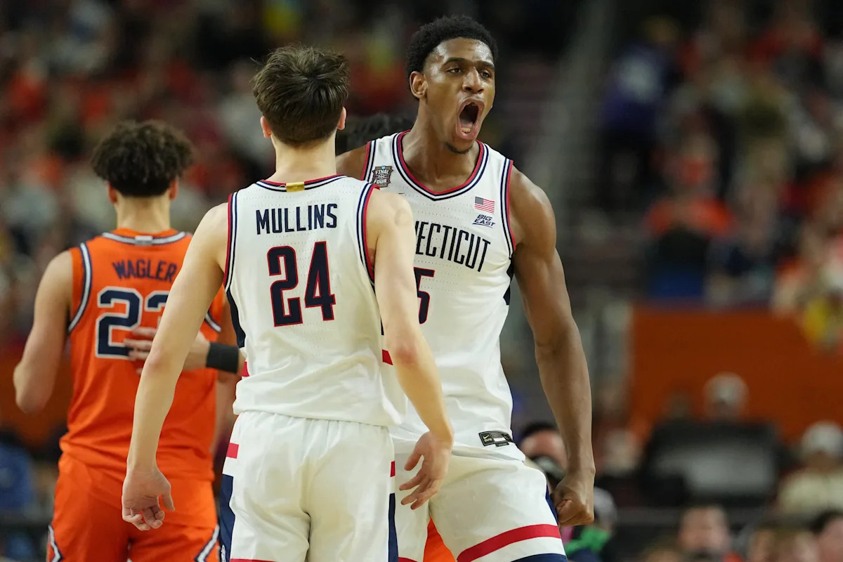Remaining 4 2026: UConn stymies Illinois, fends off rally to advance to 3rd NCAA title recreation in 4 seasons Remaining 4 2026: UConn stymies Illinois, fends off rally to advance to 3rd NCAA title recreation in 4 seasons