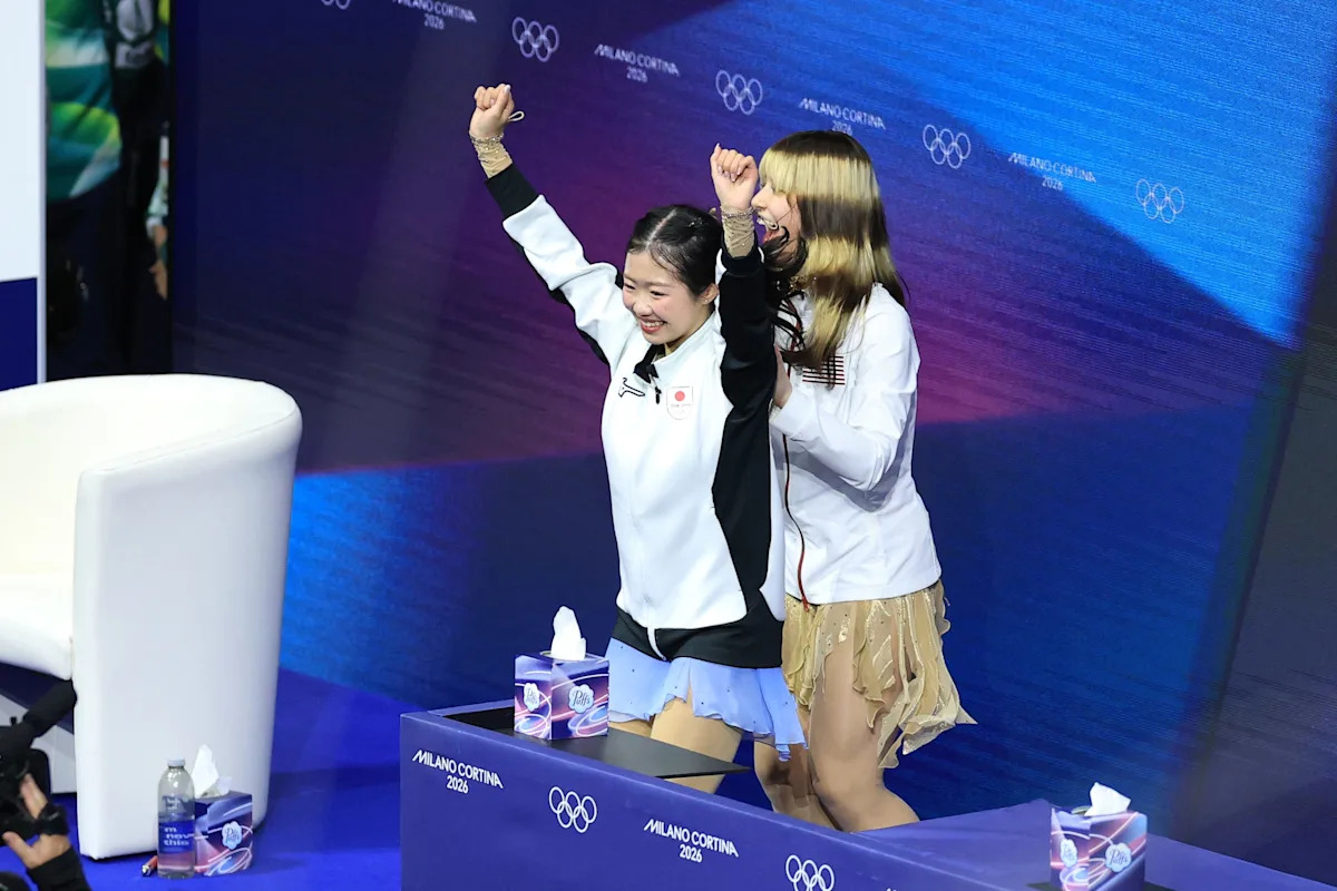 Ami Nakai, Alysa Liu embrace after medaling at Winter Olympics Ami Nakai, Alysa Liu embrace after medaling at Winter Olympics
