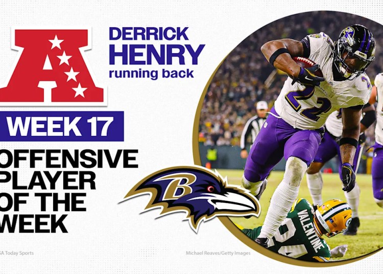 Derrick Henry Named AFC Offensive Participant of the Week after four-TD evening Derrick Henry Named AFC Offensive Participant of the Week after four-TD evening