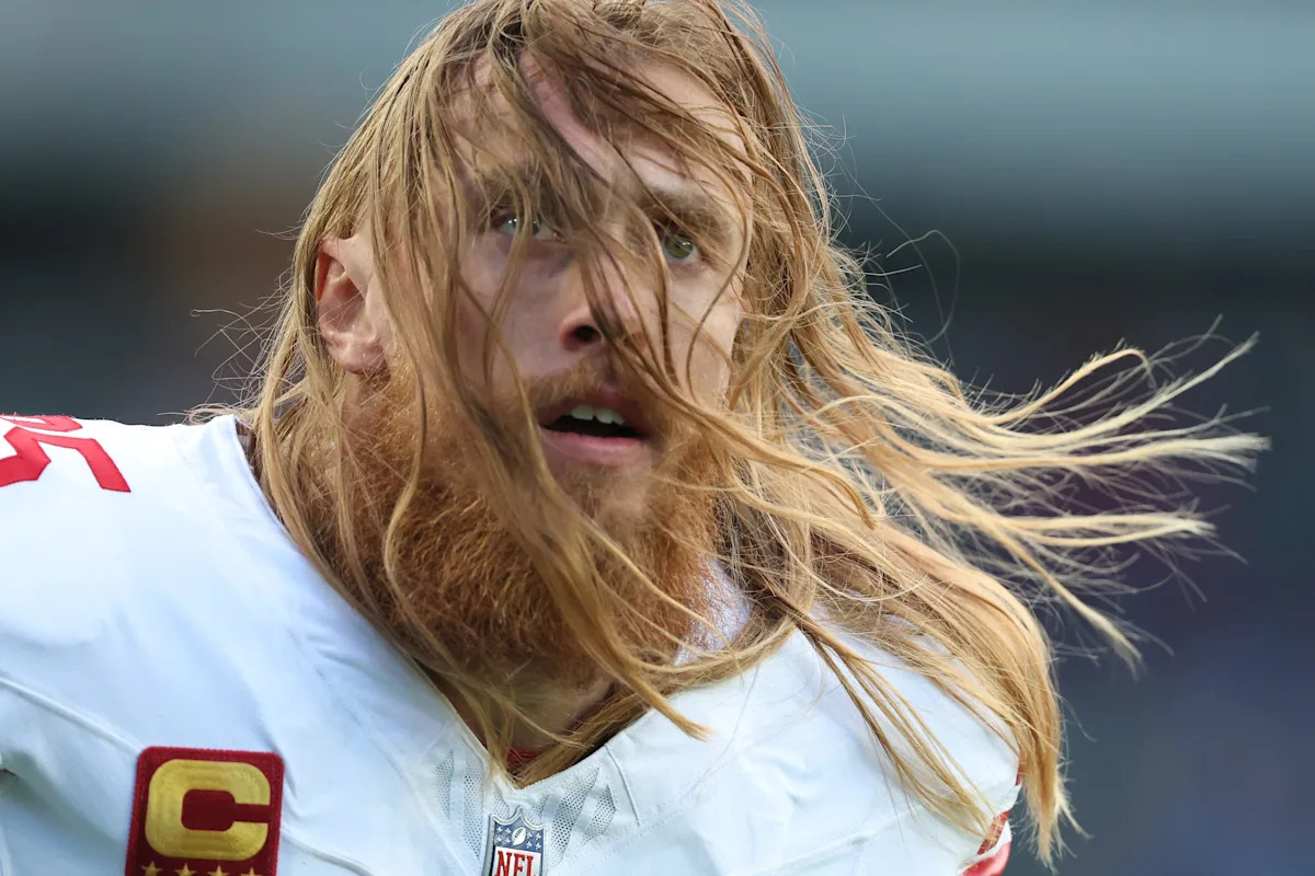 Watch: George Kittle steals NBA star’s beer, chugs it at WrestleMania Watch: George Kittle steals NBA star’s beer, chugs it at WrestleMania