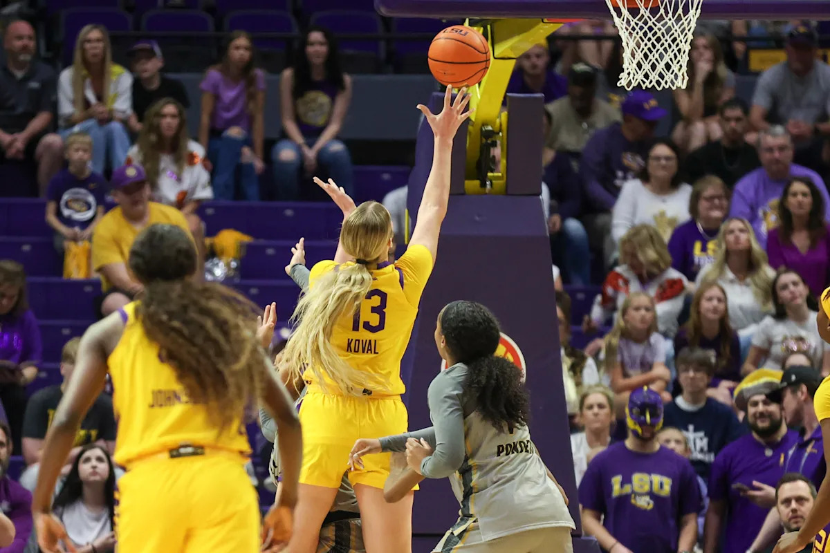 Kate Koval scores 23 as LSU dominates Alabama State 109-41 Kate Koval scores 23 as LSU dominates Alabama State 109-41