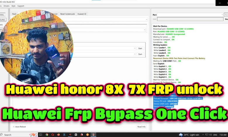 Huawei Frp Bypass One Click , Huawei honor 8X 7X FRP Huawei Frp Bypass One Click , Huawei honor 8X 7X FRP
