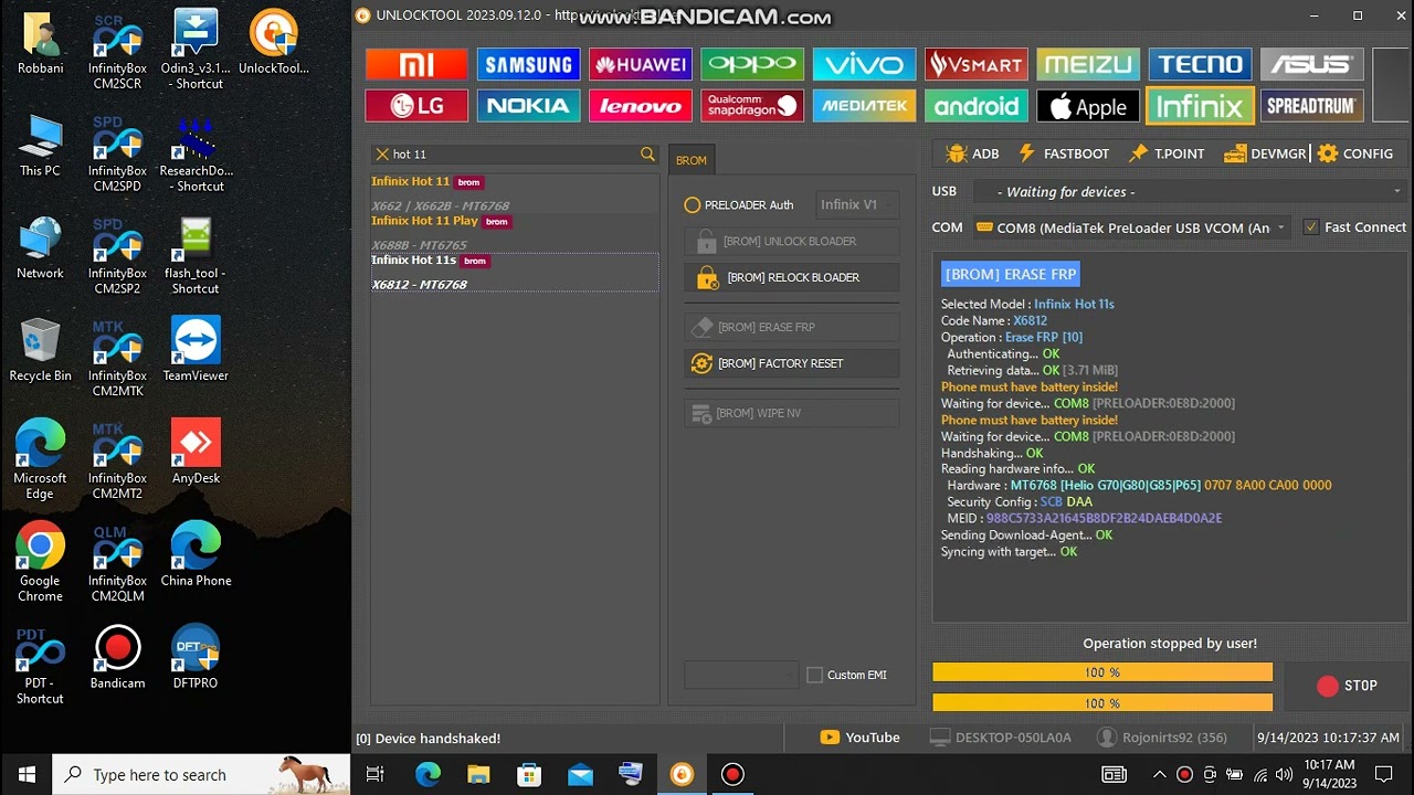 Infinix Hot 11S X6812 One Click Reset FRP With unlock Infinix Hot 11S X6812 One Click Reset FRP With unlock