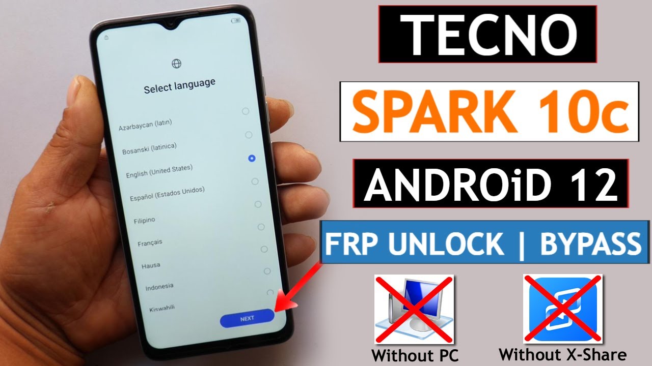 Tecno Spark 10c KI5kAndroid 12 Frp Bypass/Unlock Tecno Spark 10c KI5kAndroid 12 Frp Bypass/Unlock