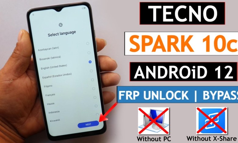 Tecno Spark 10c KI5kAndroid 12 Frp Bypass/Unlock Tecno Spark 10c KI5kAndroid 12 Frp Bypass/Unlock