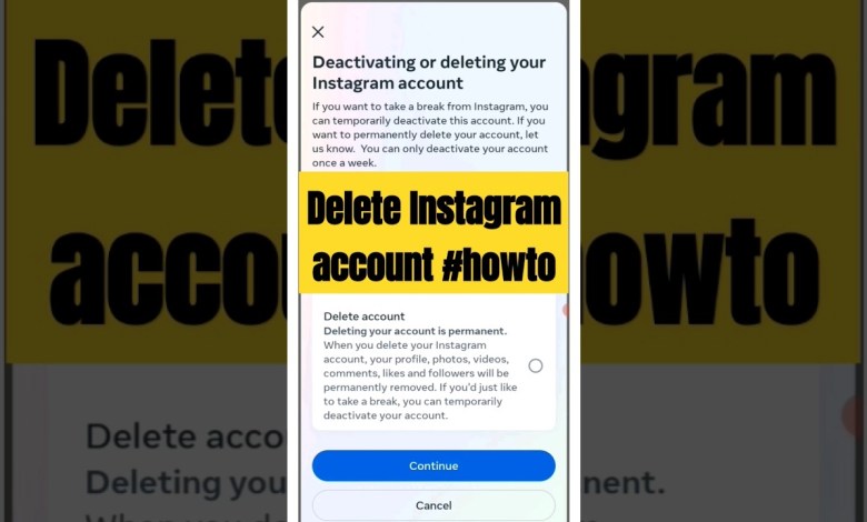 Delete Instagram account #6 permanent #howto Delete Instagram account #6 permanent #howto
