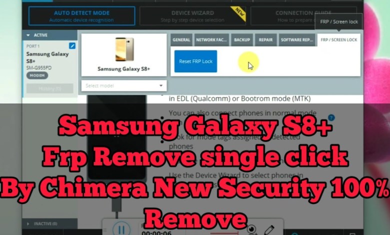 Samsung Galaxy S8 Plus Frp Remove single click By Samsung Galaxy S8 Plus Frp Remove single click By