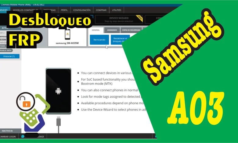 Samsung Galaxy A03 Desbloqueo Frp Chimera Tool Samsung Galaxy A03 Desbloqueo Frp Chimera Tool