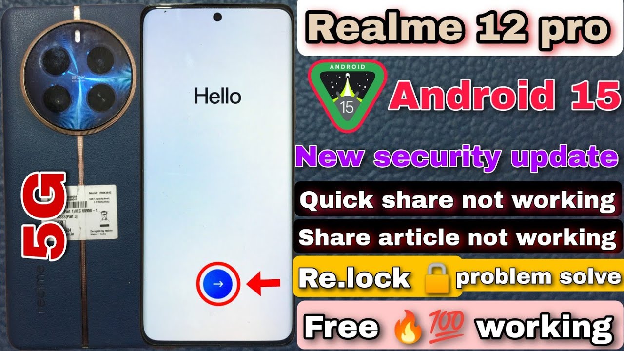 Uncover The Secret of Realme 12 Pro 5G FRP Bypass android 15 ||(RMX3842) Uncover The Secret of Realme 12 Pro 5G FRP Bypass android 15 ||(RMX3842)