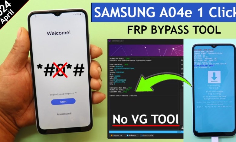 Samsung A04e 1 Click Frp Bypass/Unlock Via Download Samsung A04e 1 Click Frp Bypass/Unlock Via Download
