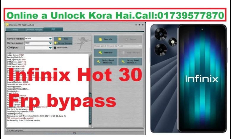 Infinix Hot 30 Frp bypass by Octoplus FRP Tool Infinix Hot 30 Frp bypass by Octoplus FRP Tool