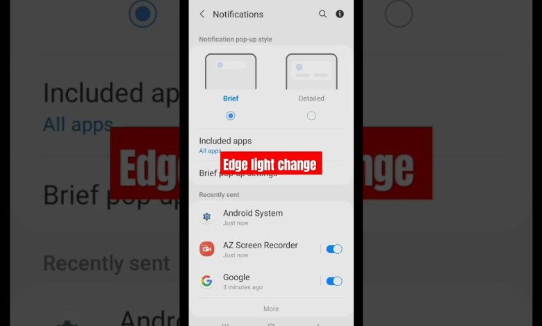 Change edge light on android Change edge light on android