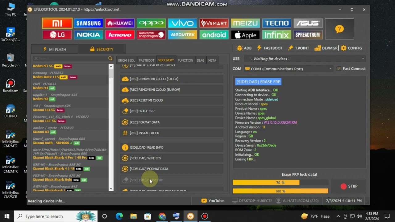Xiaomi Redmi Note 11 Sideload Ease Frp Unlock tool 100% Xiaomi Redmi Note 11 Sideload Ease Frp Unlock tool 100%