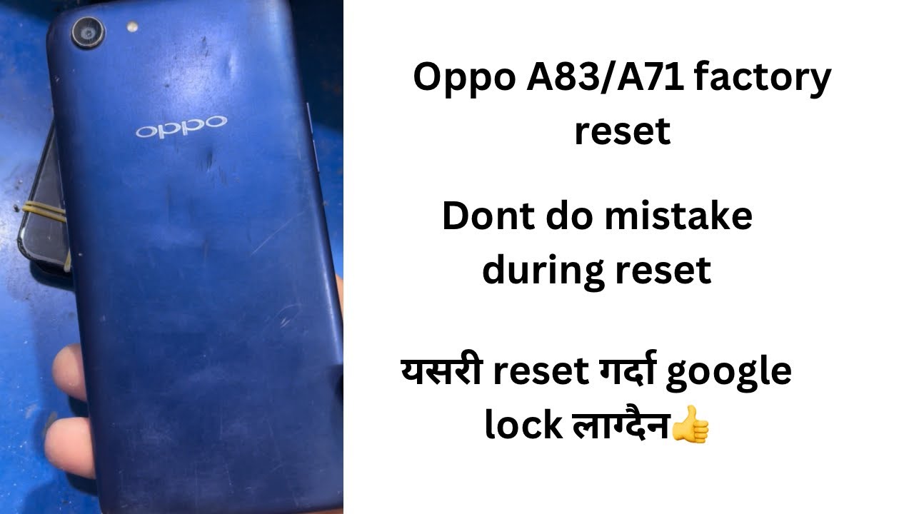 Oppo A83/ A71 factory reset by setting | hard reset Oppo A83/ A71 factory reset by setting | hard reset