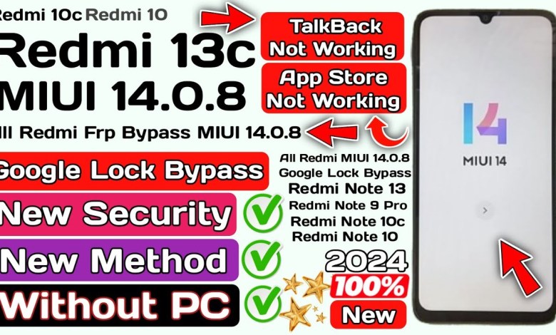 Redmi 13c Frp bypass MIUI 14.0.8 || Redmi Note 13 Frp Redmi 13c Frp bypass MIUI 14.0.8 || Redmi Note 13 Frp