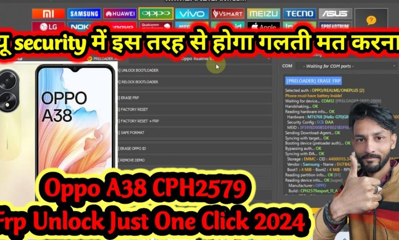 Oppo A38 (CPH2579) frp Remove Unlock tool Just One Oppo A38 (CPH2579) frp Remove Unlock tool Just One