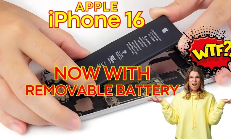 Apple iPhone 16 with Removable Battery & Backplate Apple iPhone 16 with Removable Battery & Backplate