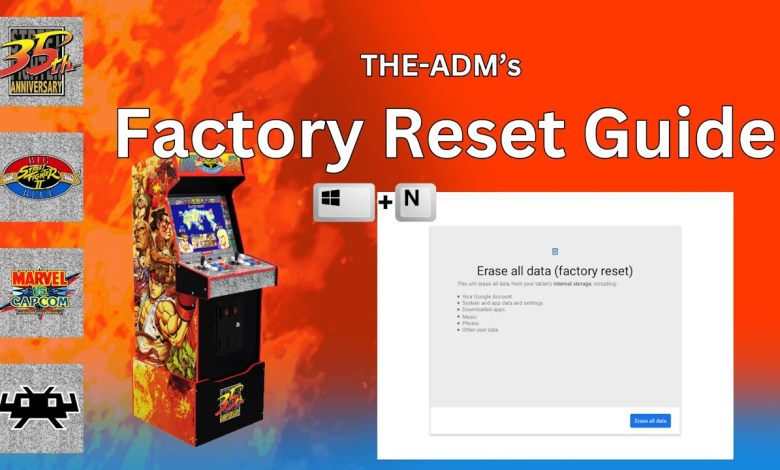 Reset back to factory settings – Arcade 1Up Yoga Flame Reset back to factory settings – Arcade 1Up Yoga Flame