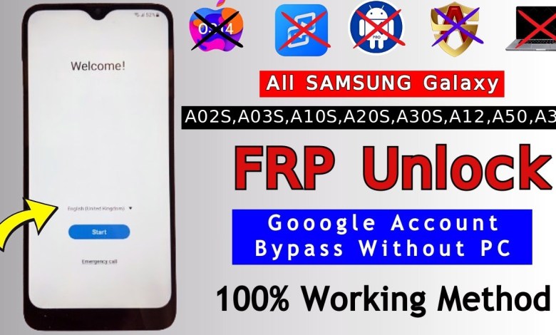 Samsung A02s/A03s/A10s/A20s/A30/A12/A32/A50 FRP Samsung A02s/A03s/A10s/A20s/A30/A12/A32/A50 FRP