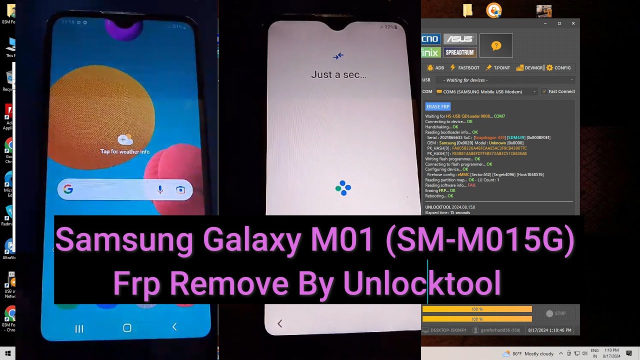 Samsung M01 M015G Frp UnlockTool WITH TEST POINT Samsung M01 M015G Frp UnlockTool WITH TEST POINT