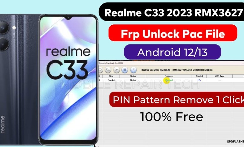 Realme C33 (RMX3627) Pattern FRP Unlock one click 2024, Realme C33 (RMX3627) Pattern FRP Unlock one click 2024,