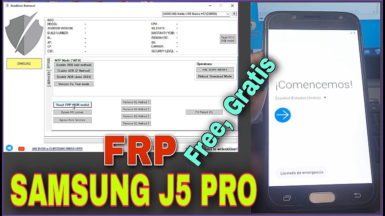 Frp Samsung J5 Pro – Via ZeroKnox Removal | Account Frp Samsung J5 Pro – Via ZeroKnox Removal | Account