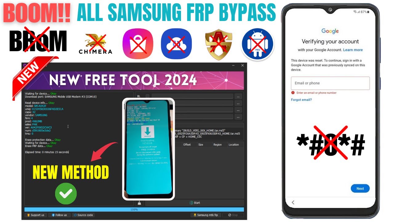 NO BRoM!! SAMSUNG FRP BYPASS UNLOCK NEW METHOD NO BRoM!! SAMSUNG FRP BYPASS UNLOCK NEW METHOD
