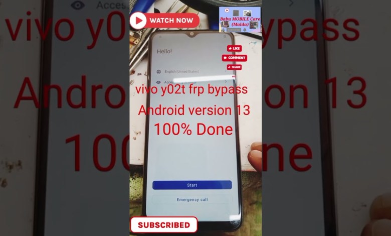 Vivo Y02T android version 13 frp bypass 100% Done Vivo Y02T android version 13 frp bypass 100% Done
