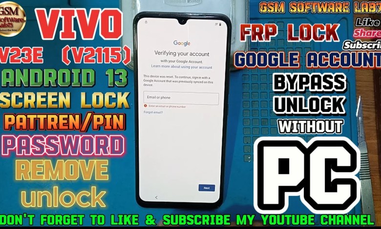 Vivo v23e Screen Lock/FRP Unlock without PC|Android Vivo v23e Screen Lock/FRP Unlock without PC|Android
